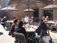 Crowd Enjoying Lunch on the Patio