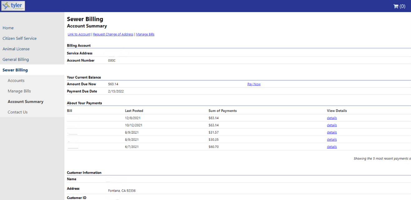 Linking a sewer account CSS Picture9